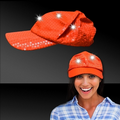 Light Up Sequin Baseball Cap (Orange)